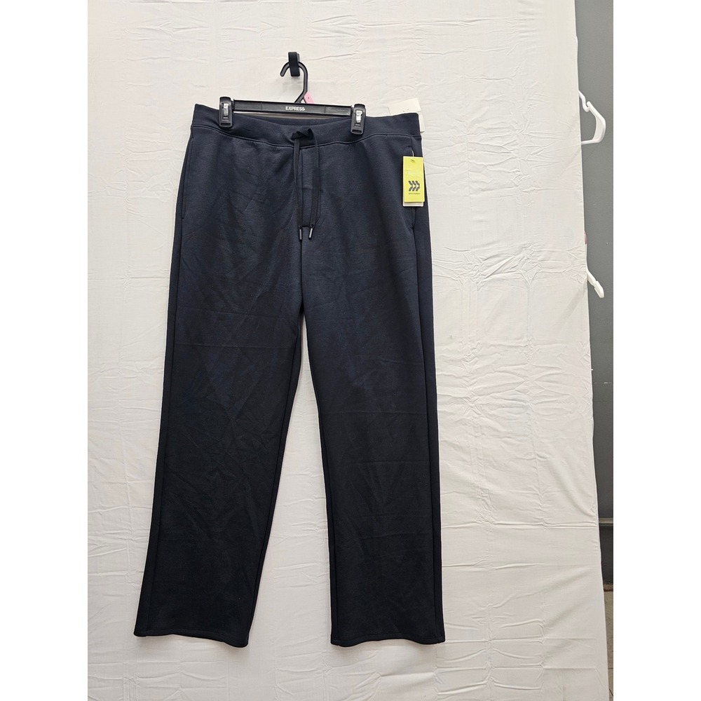 All in Motion Mens Straight Leg Pants Black Polyester Blend Athletic Size Large